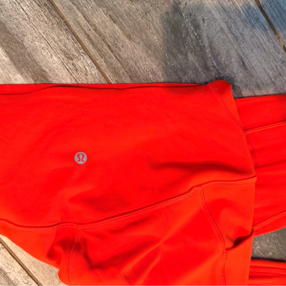 Lululemon Women’s Leggings – Size 10 – Bright Red/Orange